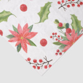 kerstpunsettia en feestelijke bessen tissuepapier (Detail)