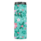 kerstpunsettia en holly-patroon thermosbeker (Achterkant)