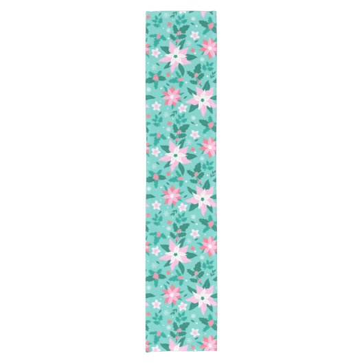 kerstpunsettia korte tafelloper (Voorkant)