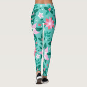 kerstpunsettia leggings (Achterkant)