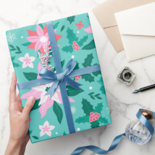 kerstpunsettia-modelbagage cadeaupapier