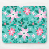 kerstpunsettia-modelbagage muismat (Voorkant)