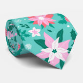 kerstpunsettia stropdas (Opgerold)