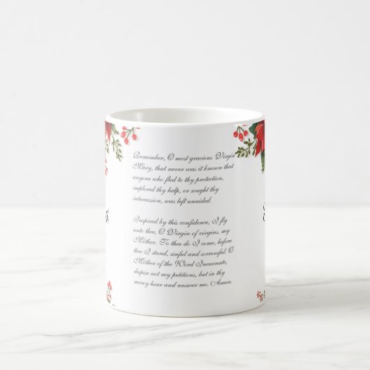 Kerstpunsettia Weddenschap Katholieke Bridesmaid Koffiemok (Center)