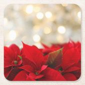 Kerstpuntbloem Kartonnen Onderzetters (Voorkant)