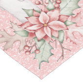 kerstpuntjes op roze glitter Runner Korte Tafelloper (Hoek)