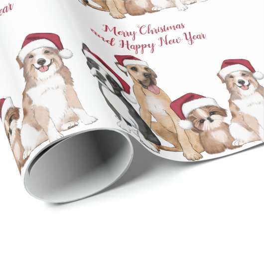 kerstPuppies Cadeaupapier (Rol Hoek)