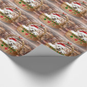 kerstPuppies, schattig vakantiemodel Cadeaupapier (Hoek)