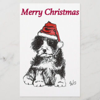 kerstpuppy briefpapier