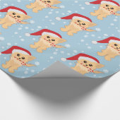 kerstpuppy cadeaupapier (Hoek)