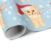 kerstpuppy cadeaupapier (Rol Hoek)