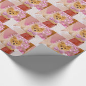 kerstpuppy cadeaupapier (Hoek)