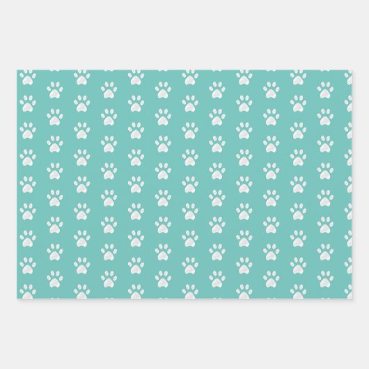 kerstpuppy dog, carolkat en poten inpakpapier vel (Voorkant 3)