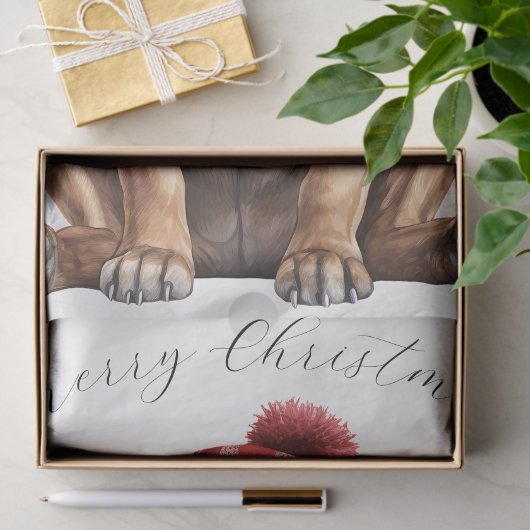 kerstpuppy Dog Tissuepapier (Geschenk)