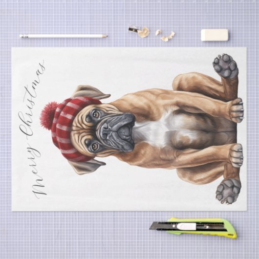 kerstpuppy Dog Tissuepapier (Craft)