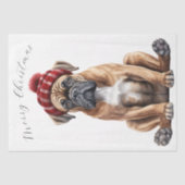 kerstpuppy Dog Tissuepapier (Voorkant)