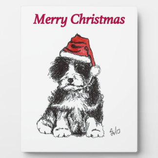 kerstpuppy fotoplaat