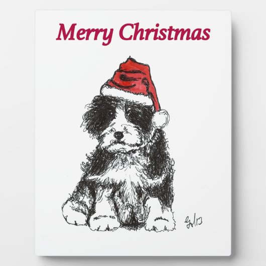 kerstpuppy fotoplaat (Voorkant)