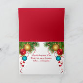 Kerstpuppy Golden Retriever Feestdagen Kaart (Binnen)