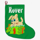 kerstpuppy grote kerstsok (Voorkant)