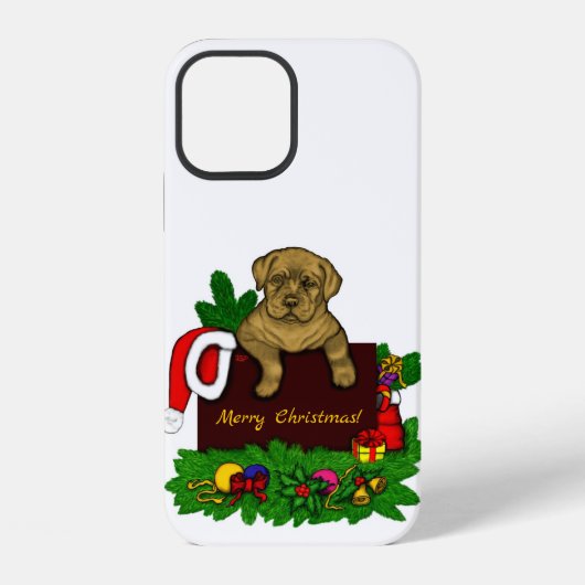 Kerstpuppy iPhone Hoesje (Achterkant)