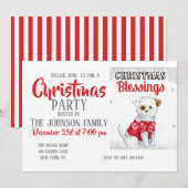 kerstpuppy kaart (Voorkant / Achterkant)