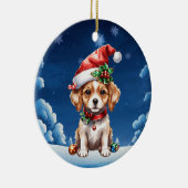 kerstpuppy keramisch ornament (Rechts)