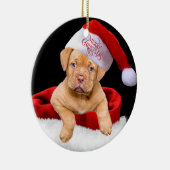 kerstpuppy keramisch ornament (Rechts)