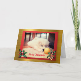Kerstpuppy, kerst Kaart