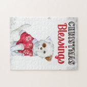 kerstpuppy legpuzzel (Horizontaal)