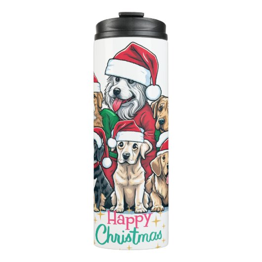 kerstpuppy Love Thermosbeker (Voorkant)