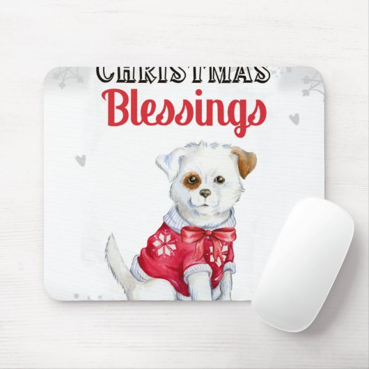 kerstpuppy muismat (Met muis)