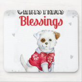 kerstpuppy muismat (Voorkant)