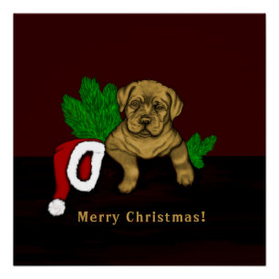 Kerstpuppy Perfect Poster