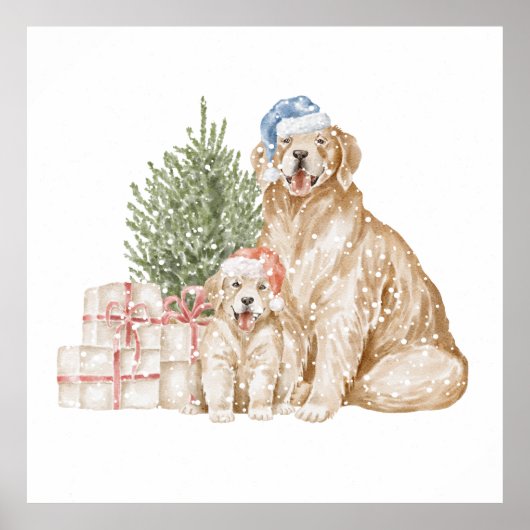 Kerstpuppy Poster (Voorkant)