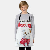 kerstpuppy schort (Gedragen)