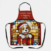 Kerstpuppy Schort met Verpakking (Voorkant)