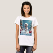 Kerstpuppy T-shirt (Voorkant volledig)