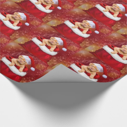 Kerstpuppy's Cadeaupapier (Hoek)