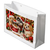 Kerstpuppy's Groot Cadeauzakje (Voorkant Gekanteld)