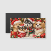 Kerstpuppy's magneet (Voorkant / Achterkant)