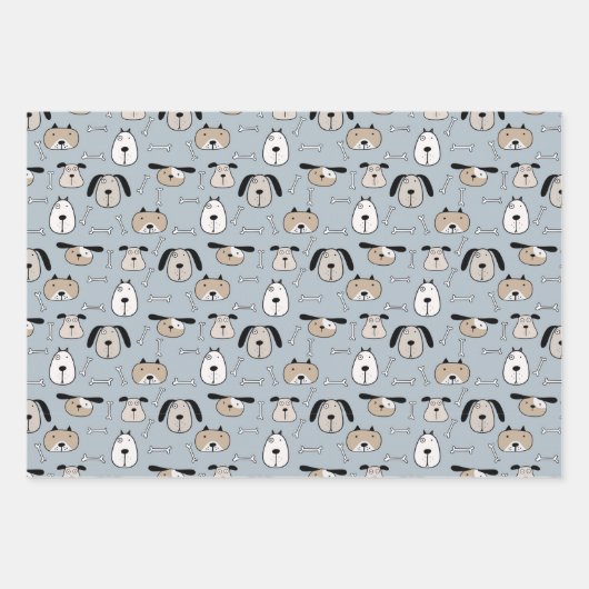 Kerstpups honden inpakpapier vel (Voorkant 2)