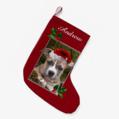 kerstpups op maat gesneden Stocking Kleine Kerstsok (Voorkant (Hangend))