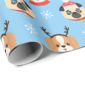 kerstpups — Wrappapier Cadeaupapier (Rol Hoek)