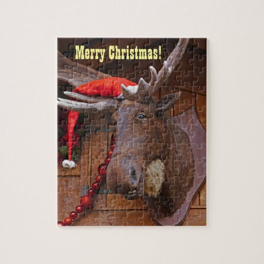 Kerstpuzzel eland legpuzzel (Verticaal)
