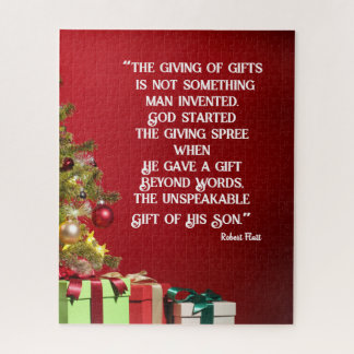 Kerstpuzzel Het eerste gegeven cadeau Legpuzzel