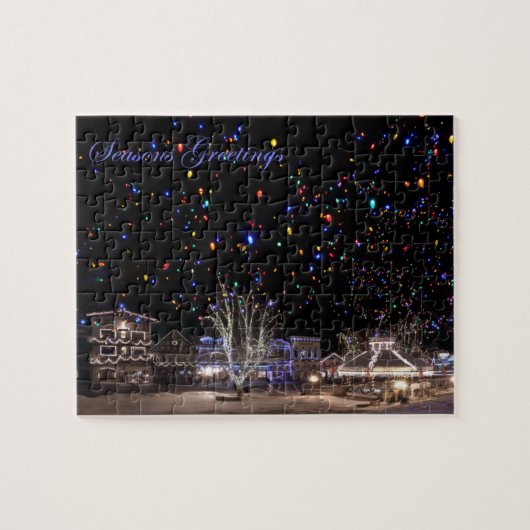 Kerstpuzzel:  "Noordelijke lichten" Legpuzzel (Horizontaal)