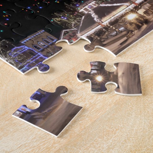 Kerstpuzzel:  "Noordelijke lichten" Legpuzzel (Zijkant)