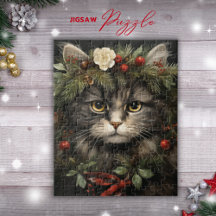 Kerstpuzzel voor kattenliefhebbers