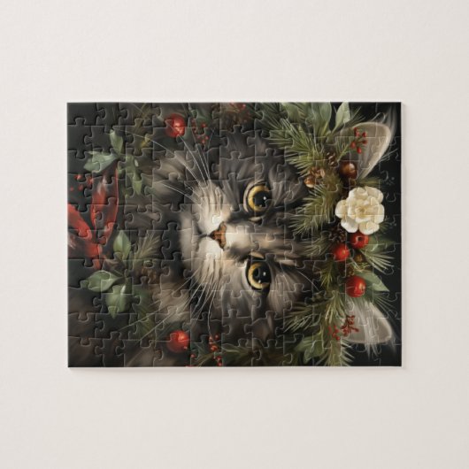Kerstpuzzel voor kattenliefhebbers legpuzzel (Horizontaal)